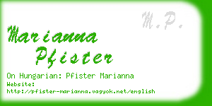 marianna pfister business card